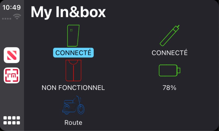 Utiliser l'application My In&box sur Apple CarPlay et Android Auto